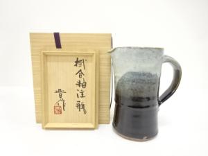 益子焼　濱田晋作造　掛合釉　注瓶